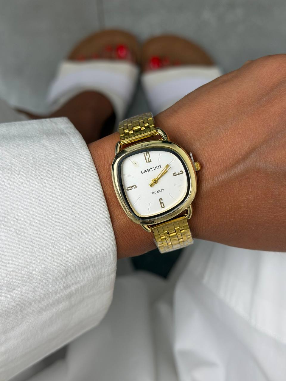 ساعت کارتیر طلایی سفید cartier