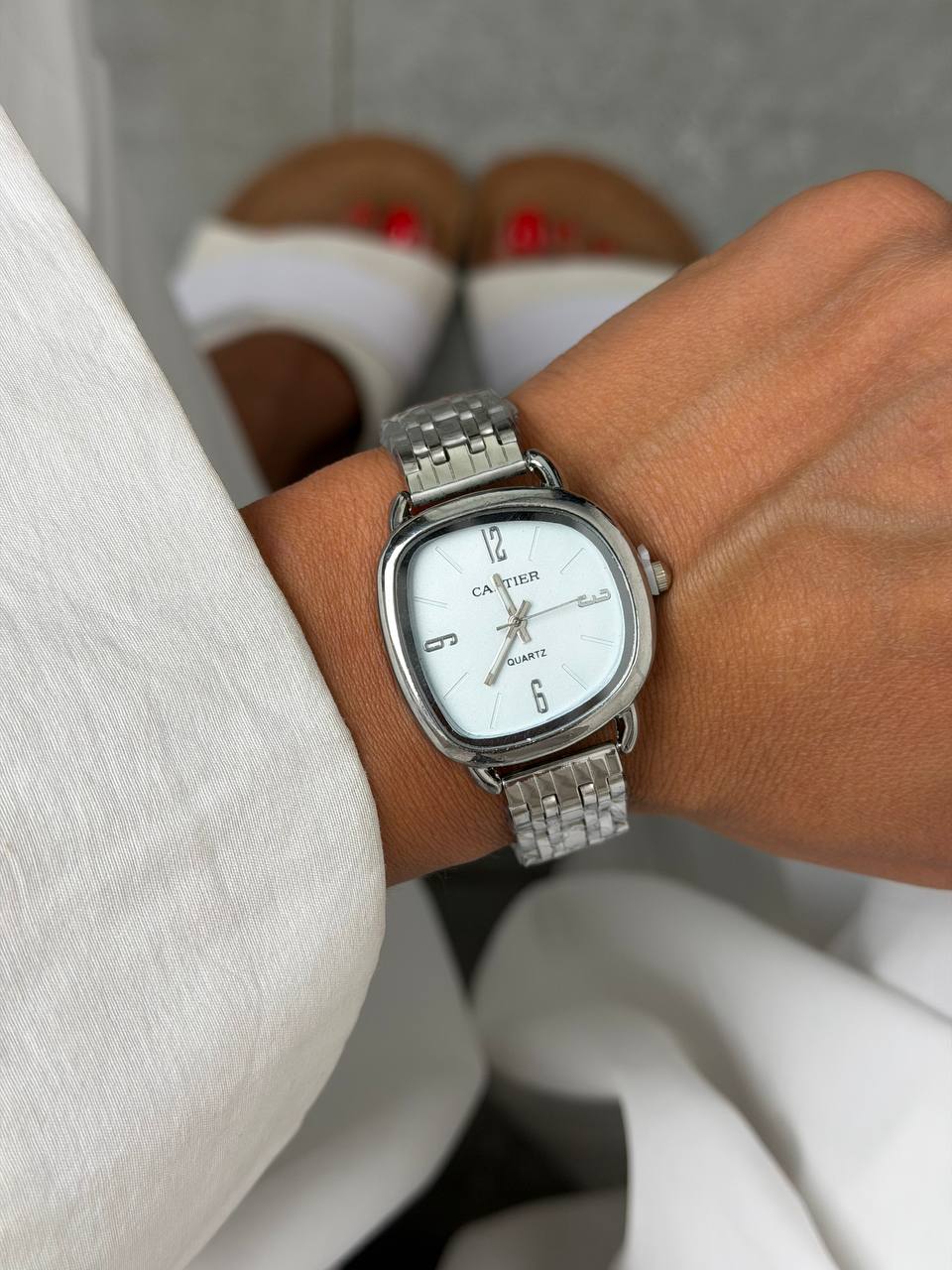 ساعت کارتیر آبی سفید cartier